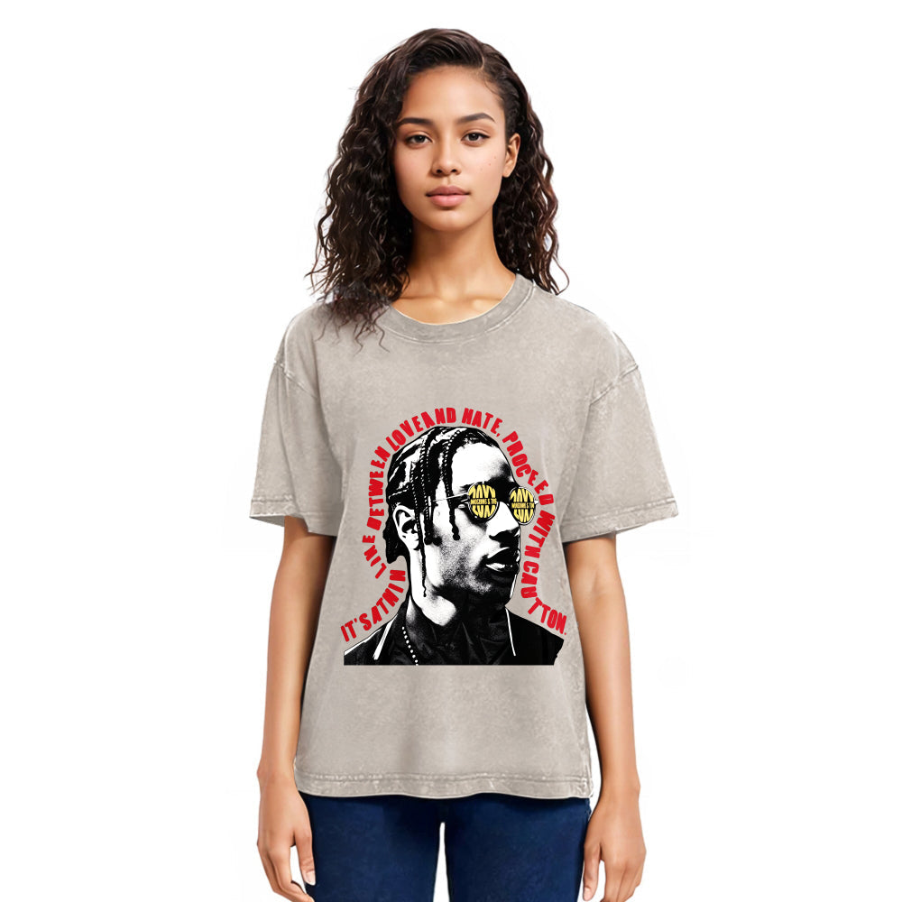 Tokyosol Hiphop Fashion Washed T-Shirt