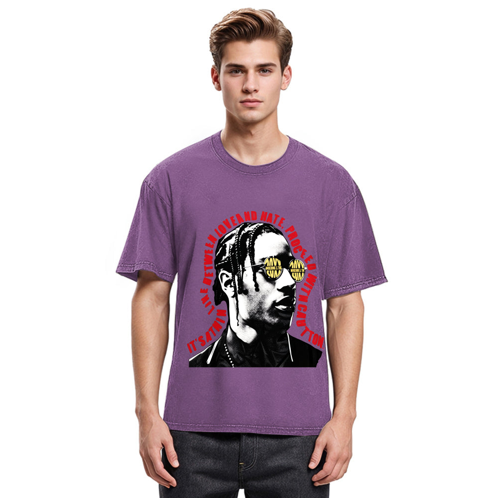 Tokyosol Hiphop Fashion Washed T-Shirt