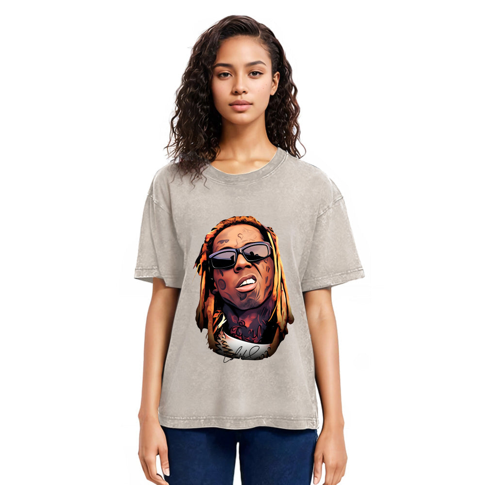 Tokyosol Weezy F Baby Dwayne Carter Washed T-Shirt