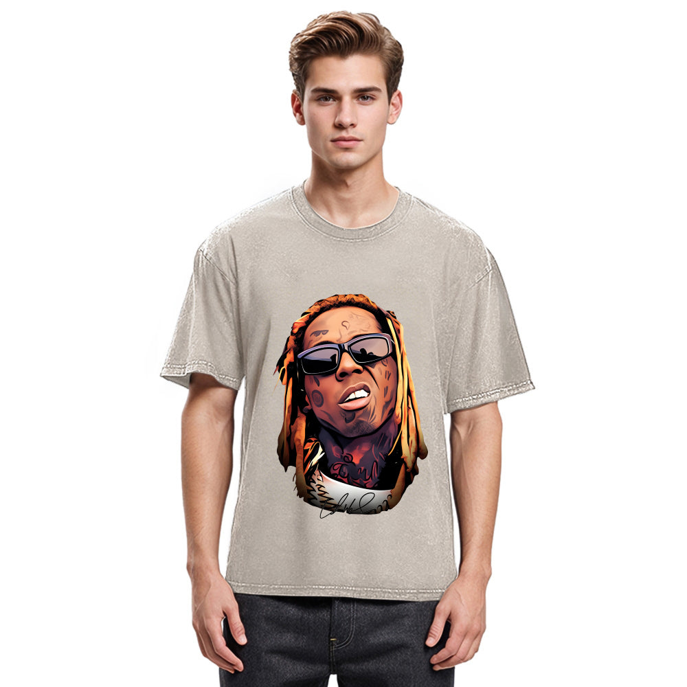 Tokyosol Weezy F Baby Dwayne Carter Washed T-Shirt