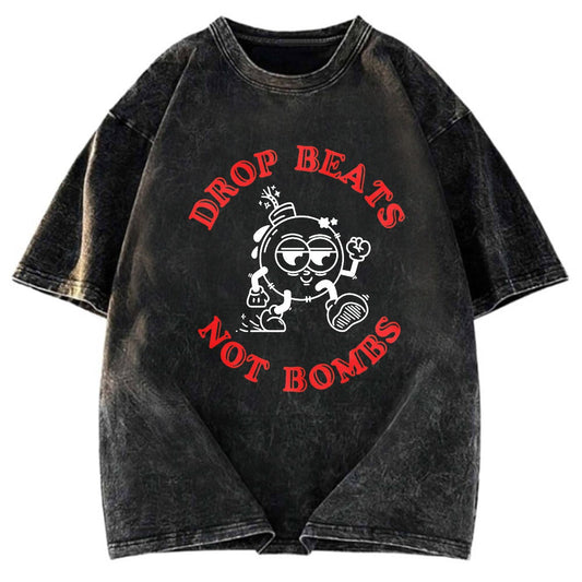 Tokyosol Drop Beats Not Bombs Washed T-Shirt
