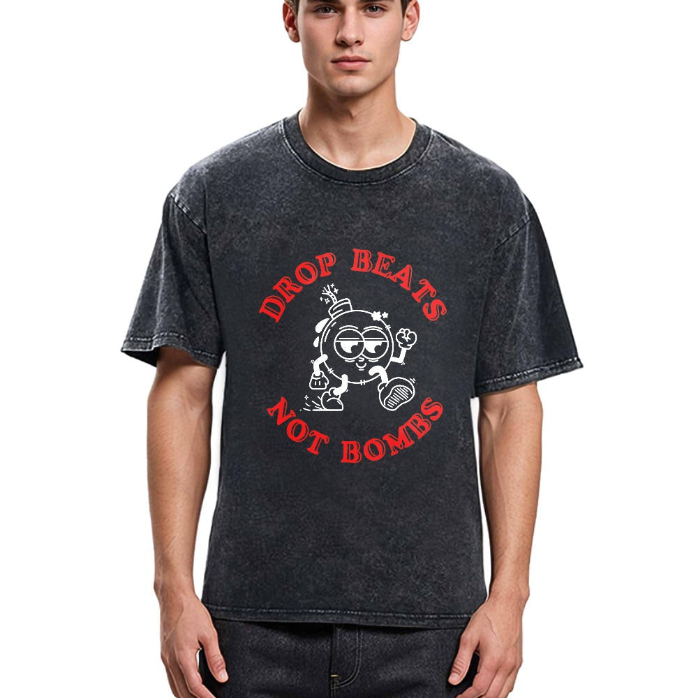Tokyosol Drop Beats Not Bombs Washed T-Shirt