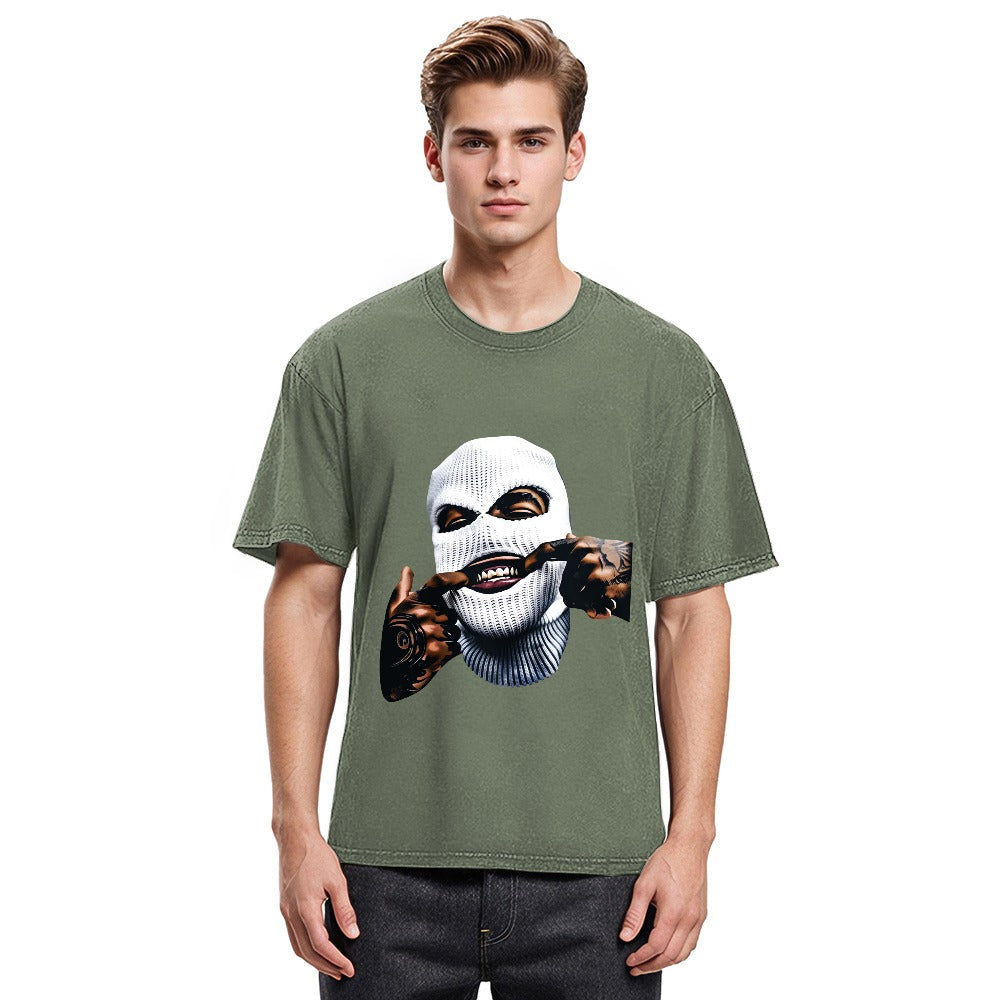 Tokyosol Funny Gangster Gangsta Hip Hop Washed T-Shirt