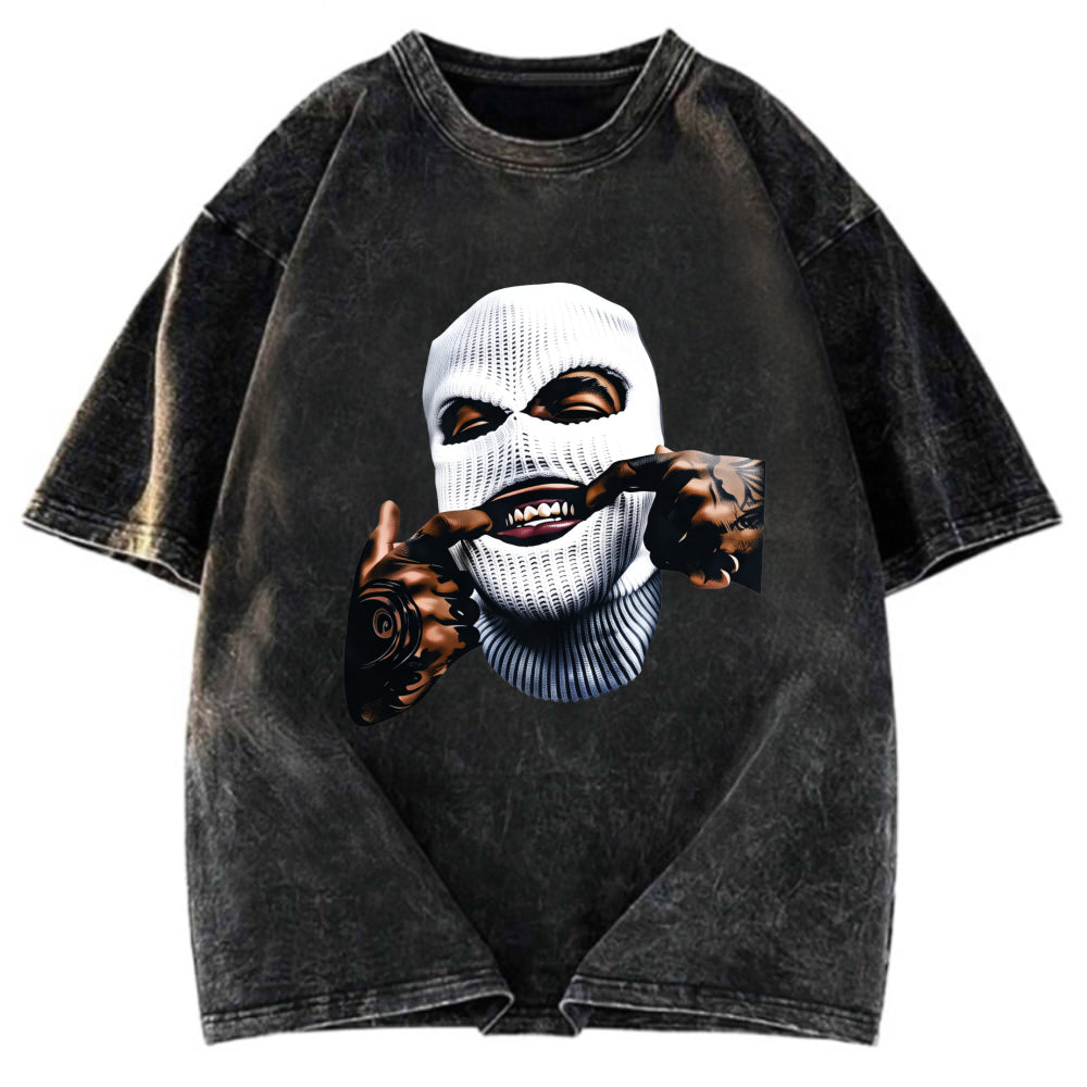 Tokyosol Funny Gangster Gangsta Hip Hop Washed T-Shirt