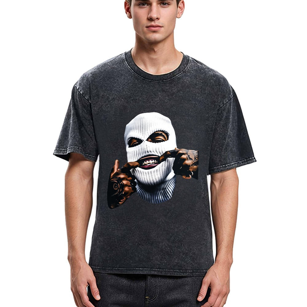 Tokyosol Funny Gangster Gangsta Hip Hop Washed T-Shirt