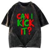 Tokyosol Can I Kick it Novelty Washed T-Shirt