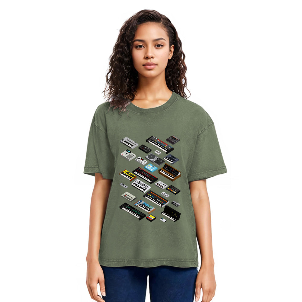 Tokyosol Synthesizer Fan Collection Washed T-Shirt