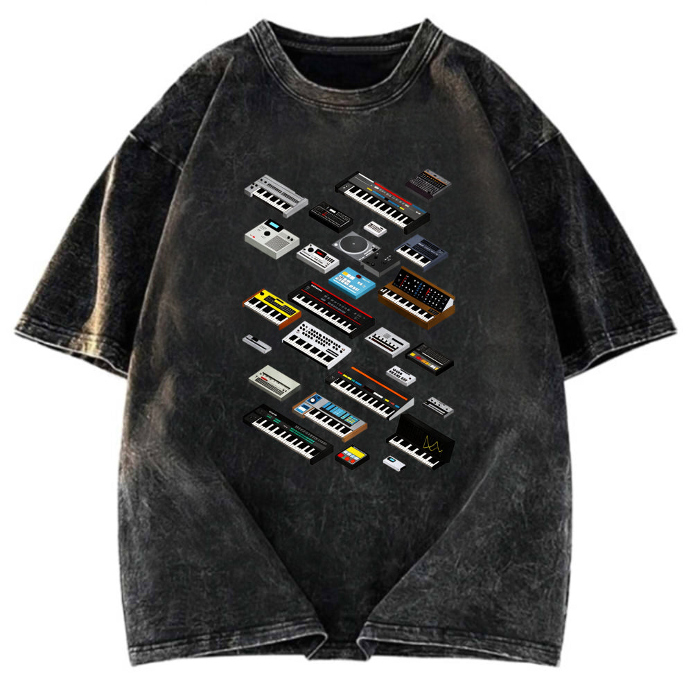 Tokyosol Synthesizer Fan Collection Washed T-Shirt