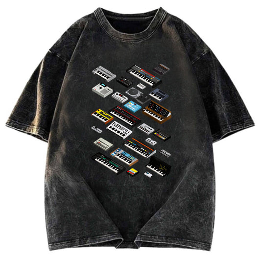 Tokyosol Synthesizer Fan Collection Washed T-Shirt