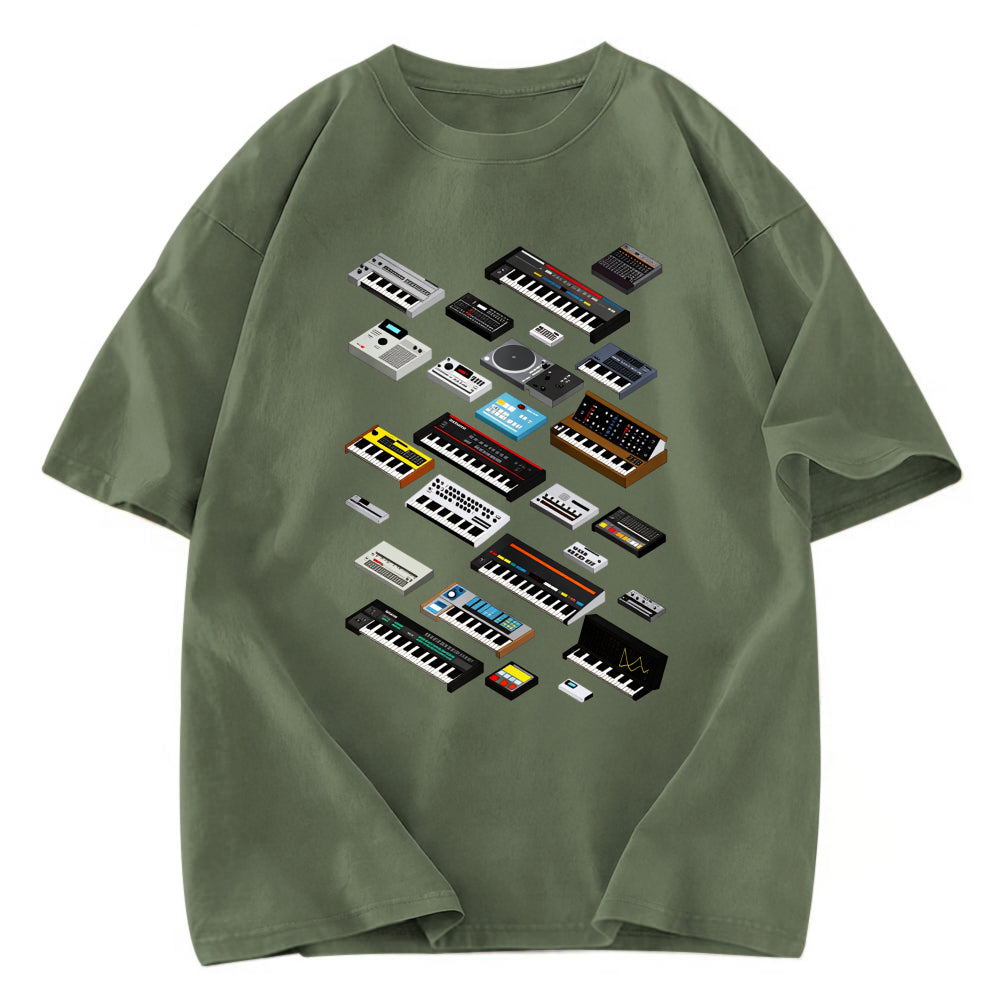 Tokyosol Synthesizer Fan Collection Washed T-Shirt