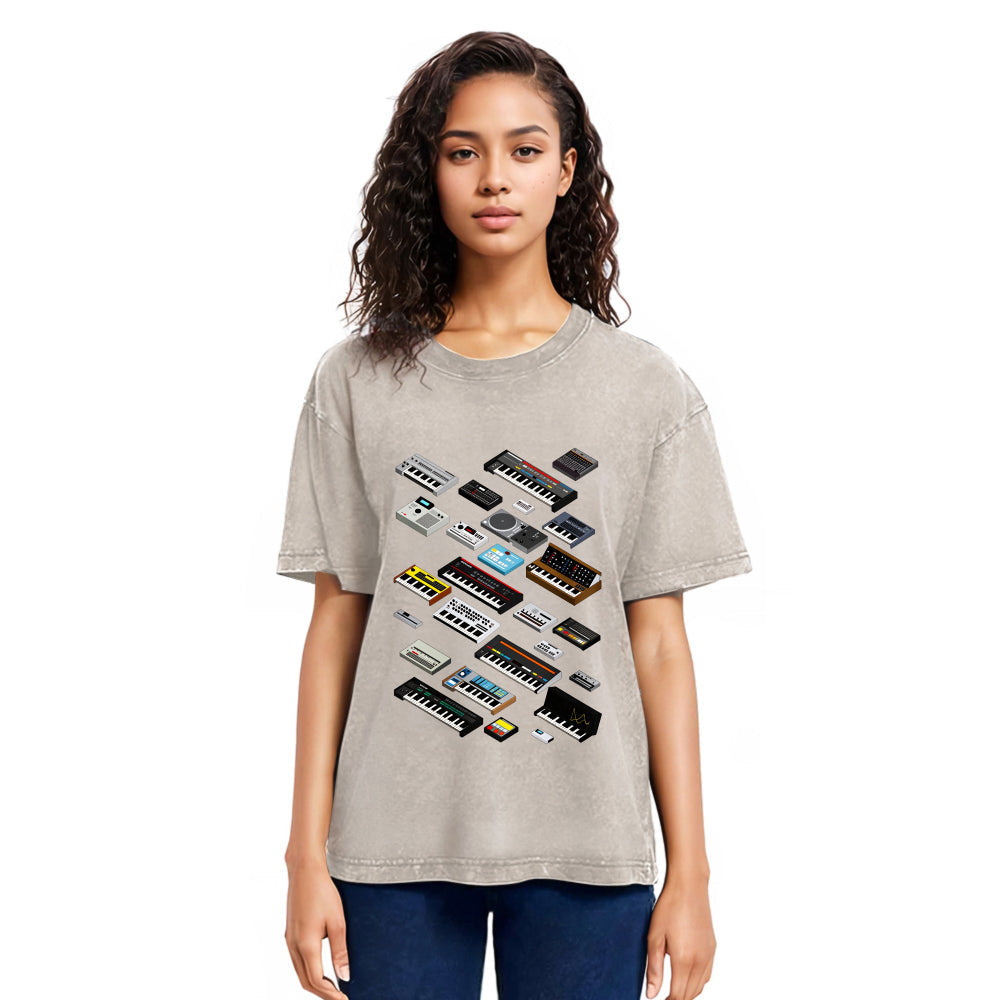 Tokyosol Synthesizer Fan Collection Washed T-Shirt