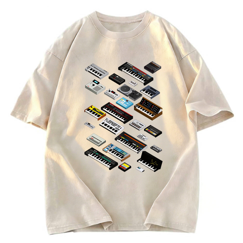 Tokyosol Synthesizer Fan Collection Washed T-Shirt