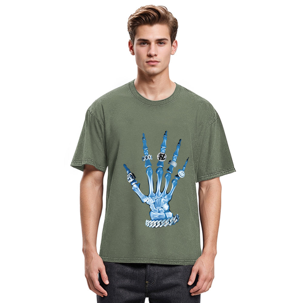 Tokyosol Diamond Xray Hip Hop Hand Washed T-Shirt