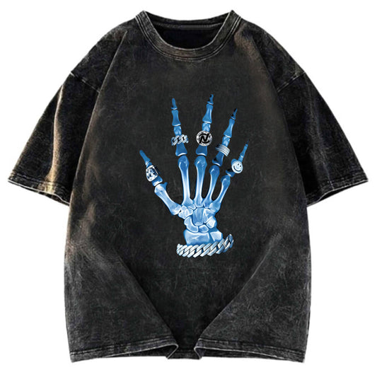 Tokyosol Diamond Xray Hip Hop Hand Washed T-Shirt