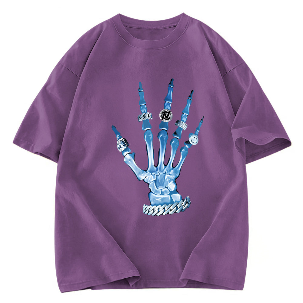 Tokyosol Diamond Xray Hip Hop Hand Washed T-Shirt