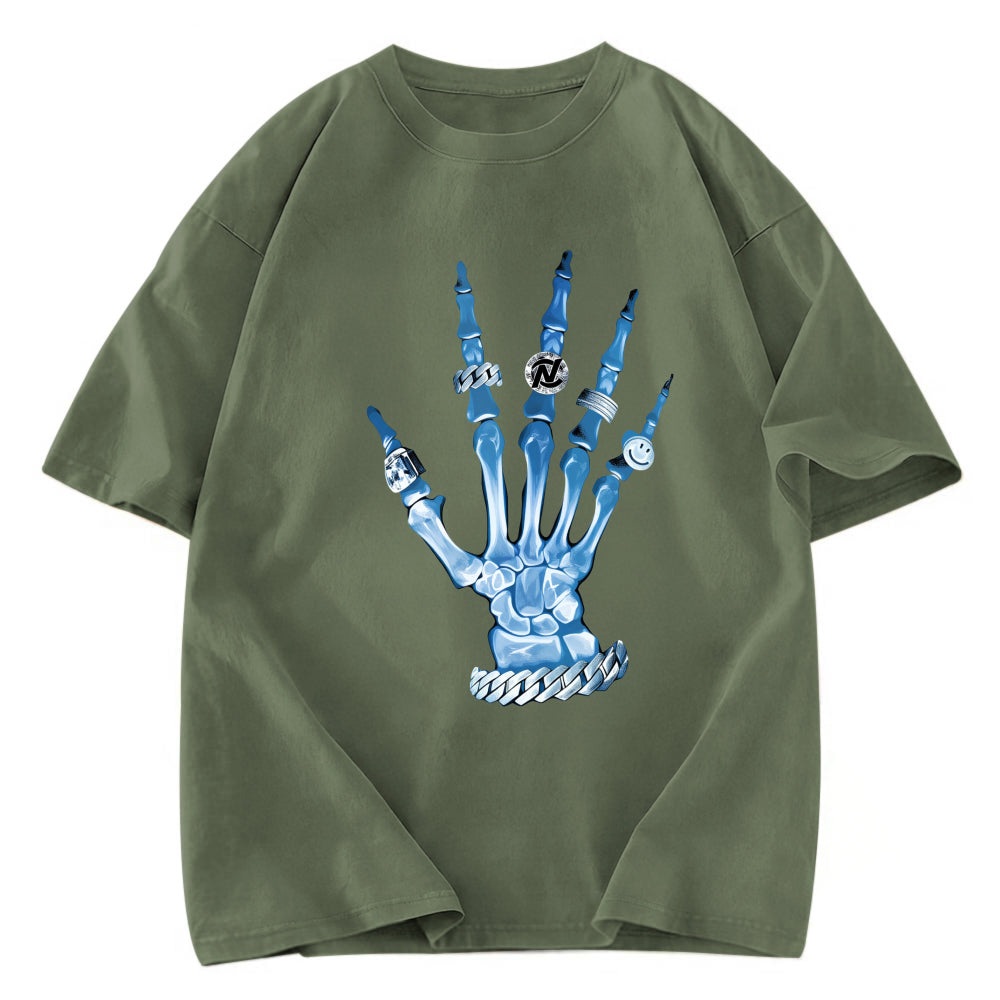 Tokyosol Diamond Xray Hip Hop Hand Washed T-Shirt