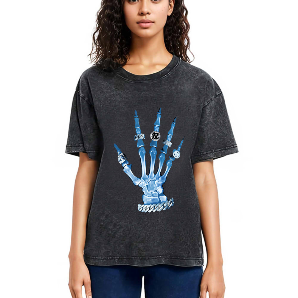 Tokyosol Diamond Xray Hip Hop Hand Washed T-Shirt
