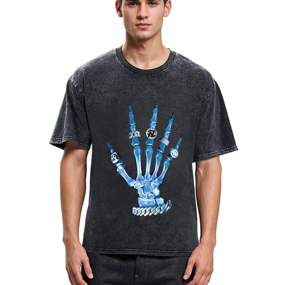 Tokyosol Diamond Xray Hip Hop Hand Washed T-Shirt