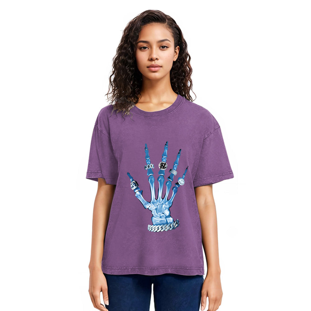 Tokyosol Diamond Xray Hip Hop Hand Washed T-Shirt