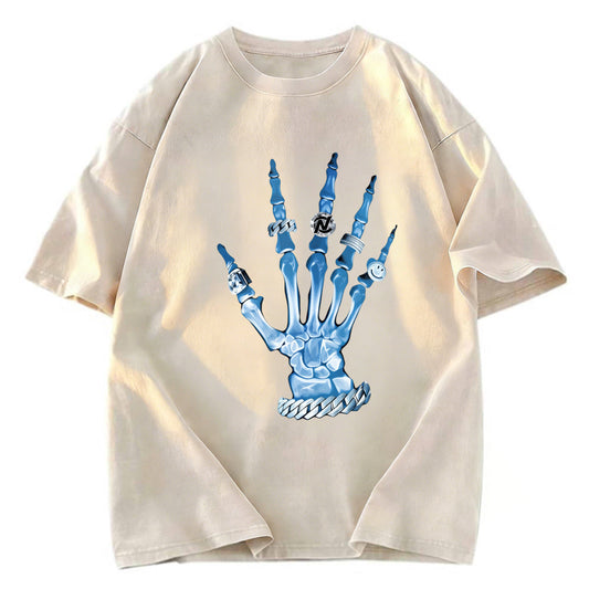 Tokyosol Diamond Xray Hip Hop Hand Washed T-Shirt