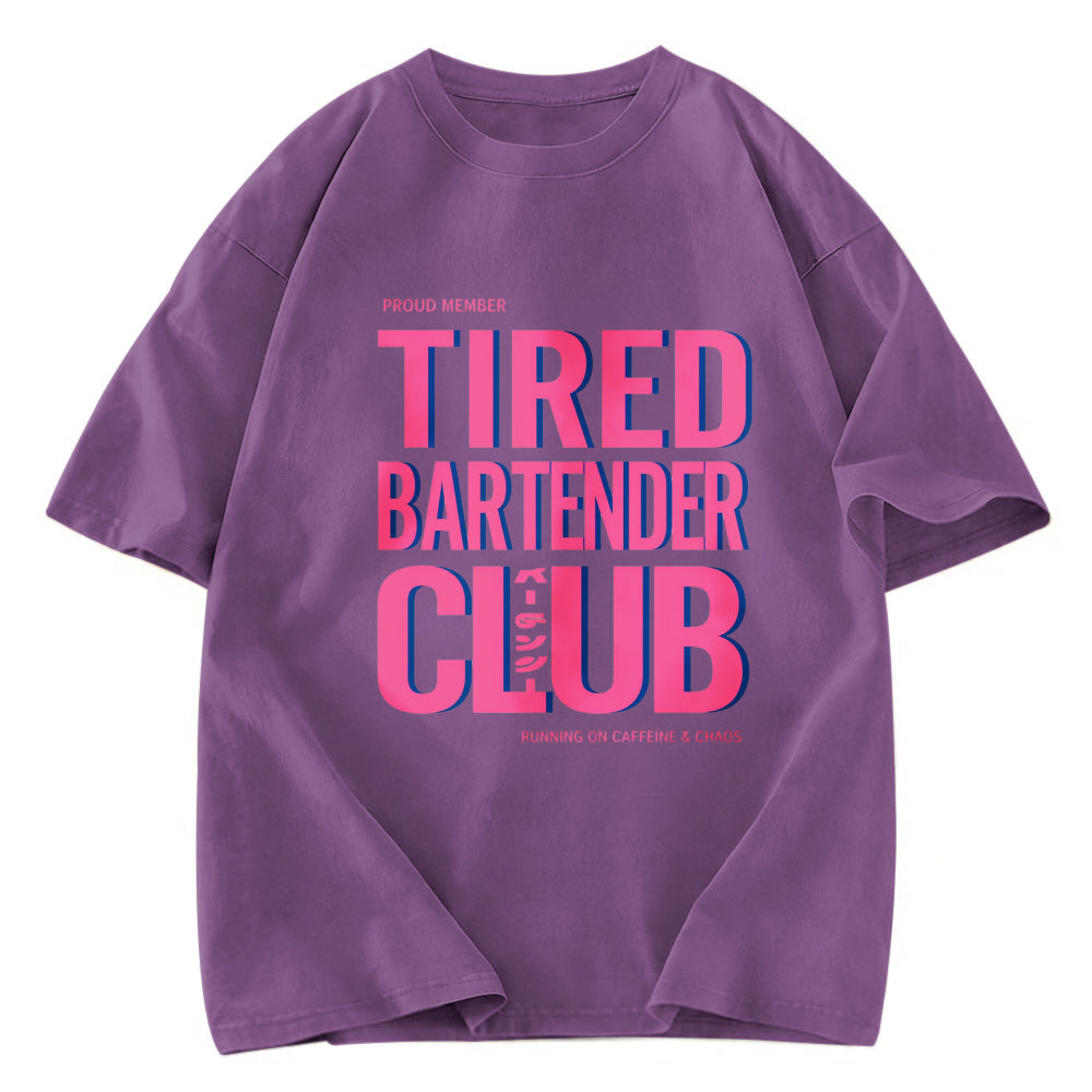 Tokyosol Tired Bartender Club Japanese Katakana Vintage Washed T-Shirt