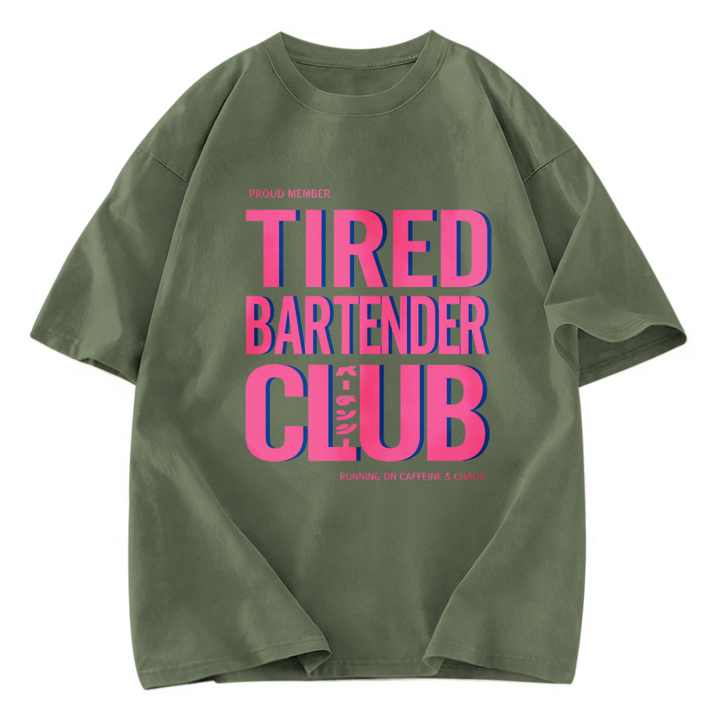 Tokyosol Tired Bartender Club Japanese Katakana Vintage Washed T-Shirt
