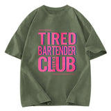 Tokyosol Tired Bartender Club Japanese Katakana Vintage Washed T-Shirt