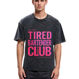Tokyosol Tired Bartender Club Japanese Katakana Vintage Washed T-Shirt