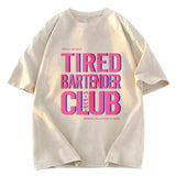 Tokyosol Tired Bartender Club Japanese Katakana Vintage Washed T-Shirt