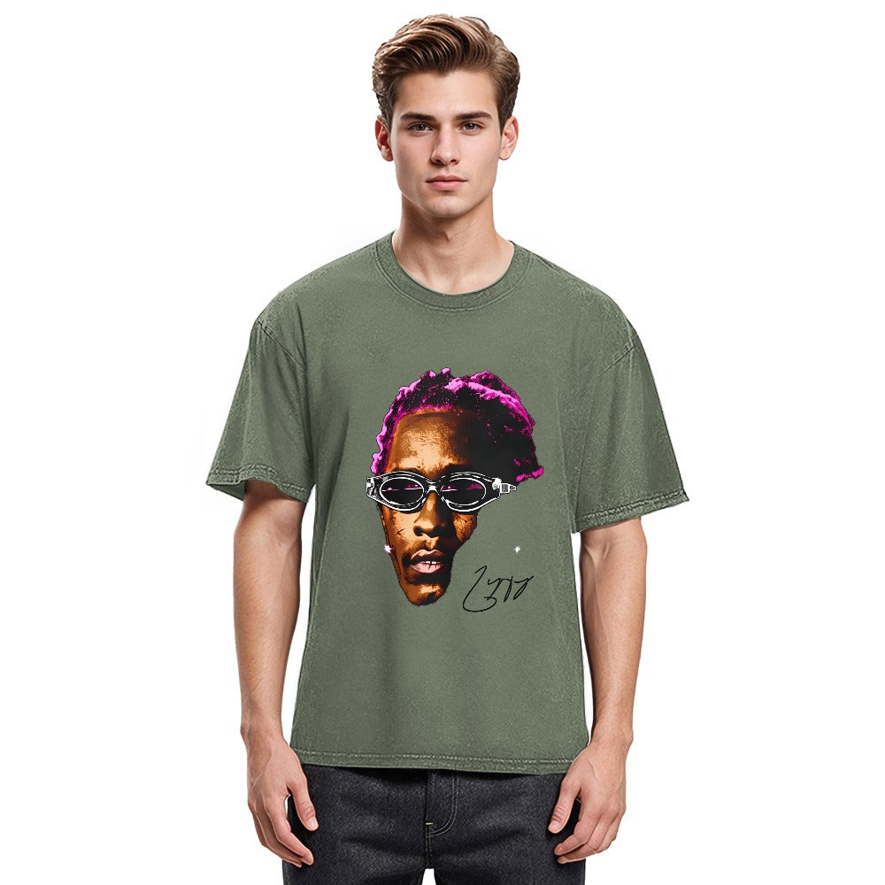 Tokyosol Hiphop Rapper Graphic Washed T-Shirt
