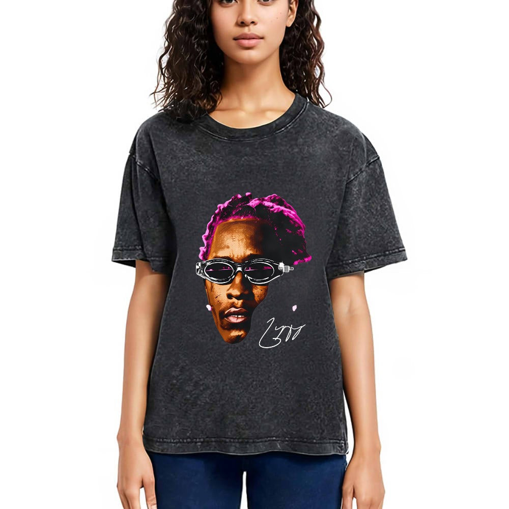 Tokyosol Hiphop Rapper Graphic Washed T-Shirt