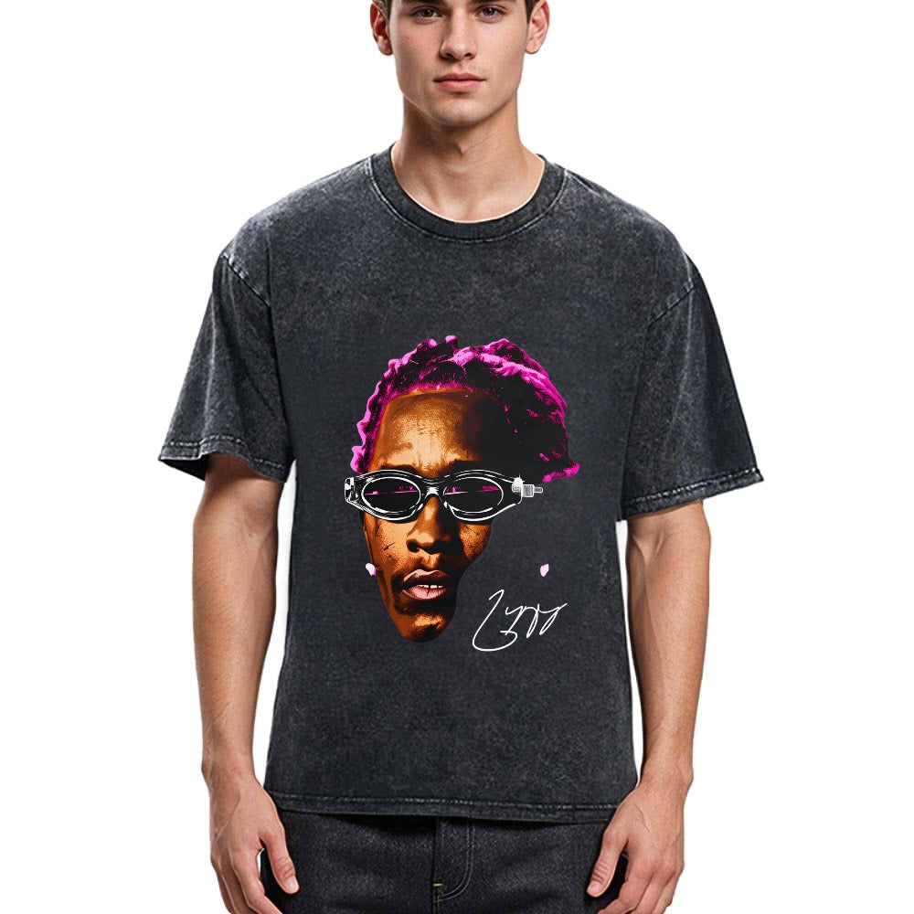 Tokyosol Hiphop Rapper Graphic Washed T-Shirt