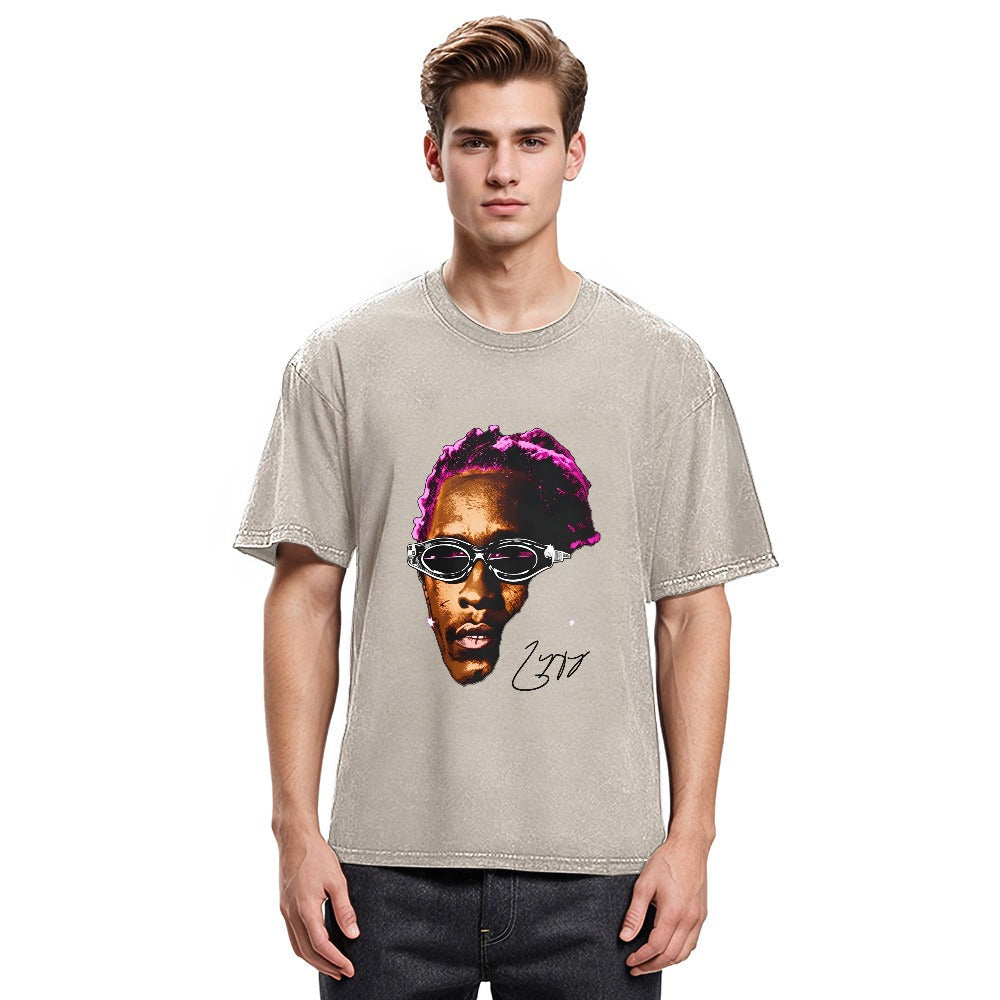 Tokyosol Hiphop Rapper Graphic Washed T-Shirt