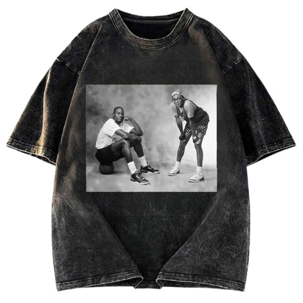 Tokyosol Air & Mars Black & White Washed T-Shirt