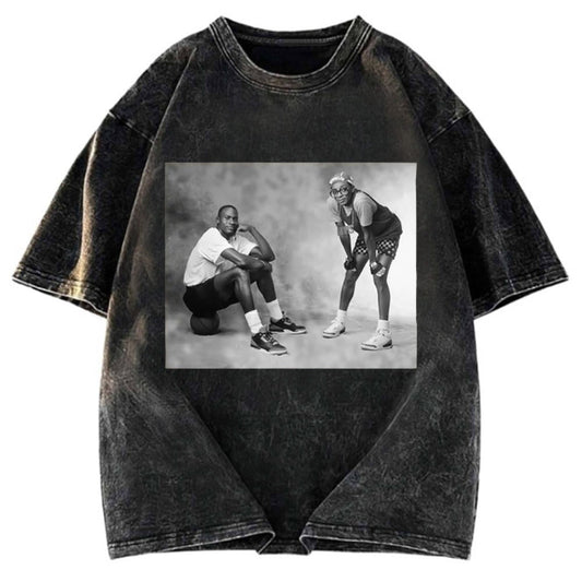 Tokyosol Air & Mars Black & White Washed T-Shirt