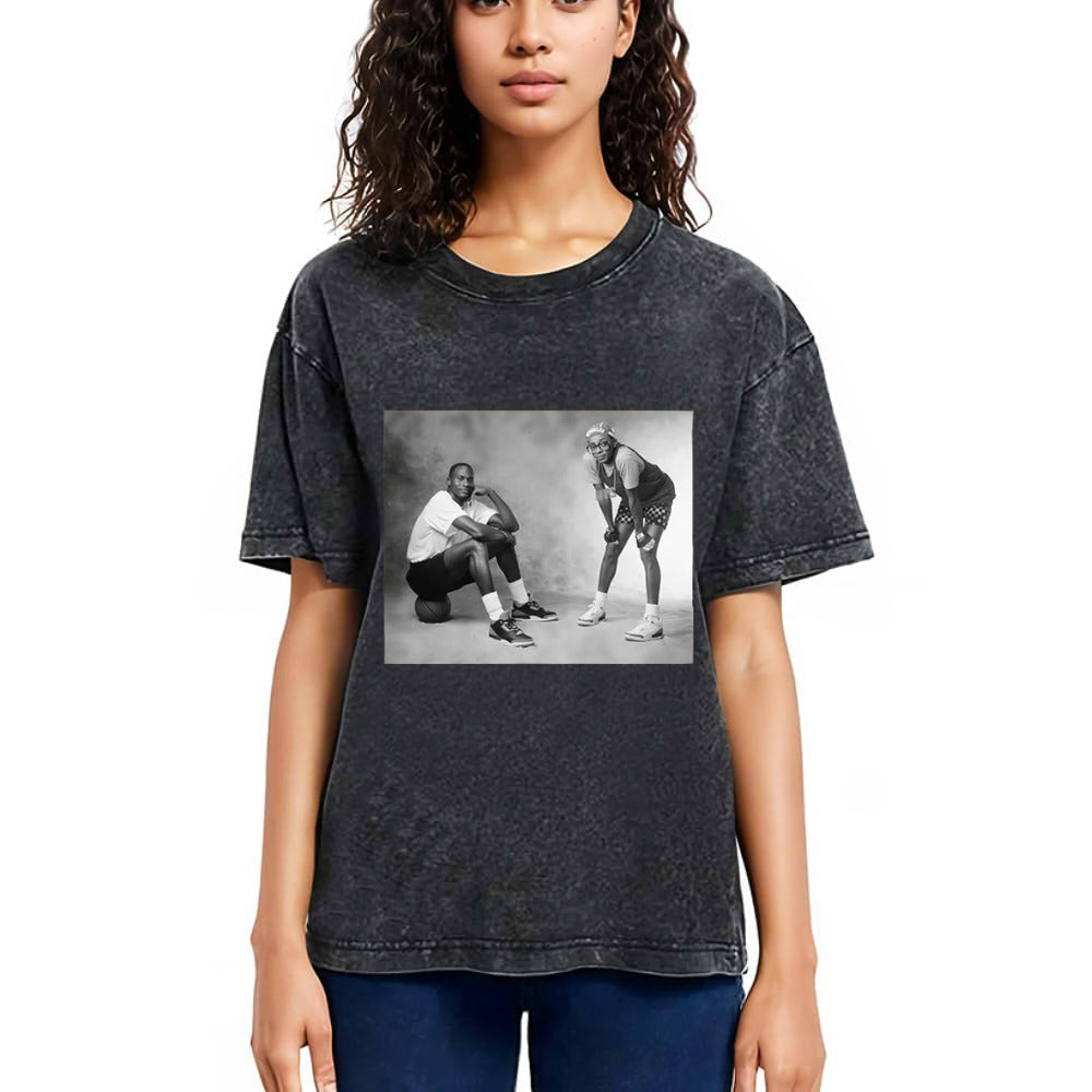 Tokyosol Air & Mars Black & White Washed T-Shirt