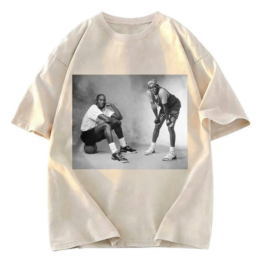 Tokyosol Air & Mars Black & White Washed T-Shirt