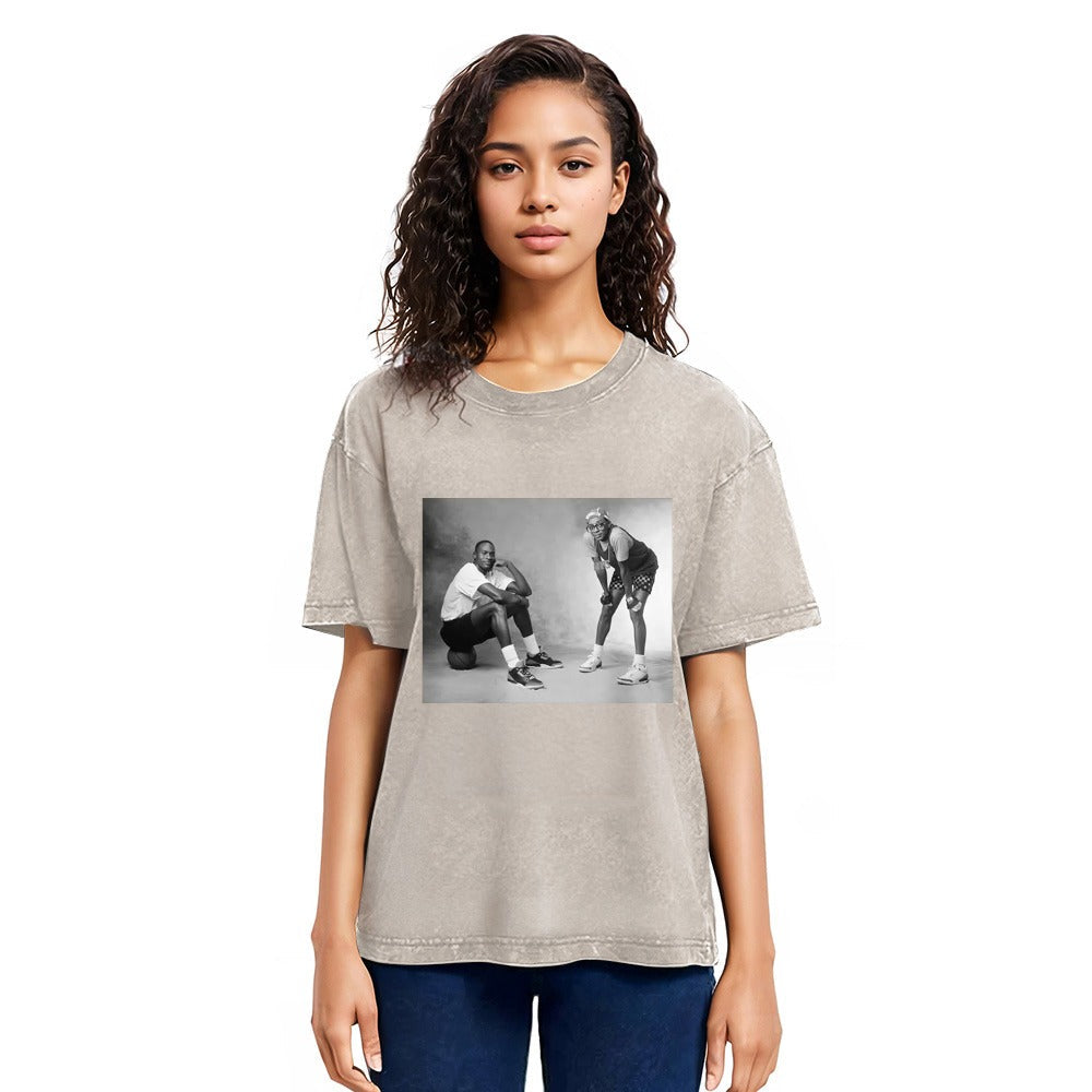 Tokyosol Air & Mars Black & White Washed T-Shirt