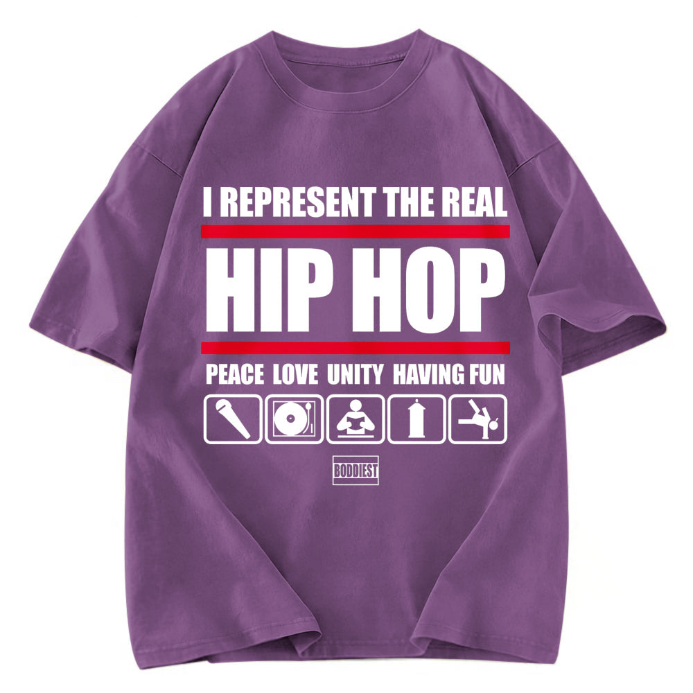 Tokyosol I Represent Real Hip-hop Washed T-Shirt