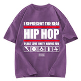 Tokyosol I Represent Real Hip-hop Washed T-Shirt