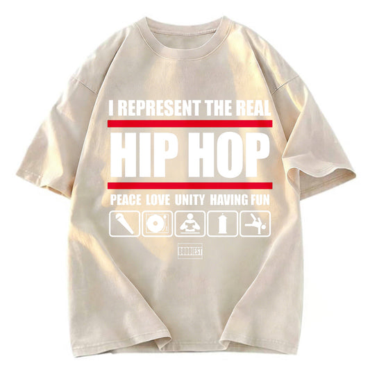 Tokyosol I Represent Real Hip-hop Washed T-Shirt
