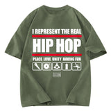 Tokyosol I Represent Real Hip-hop Washed T-Shirt
