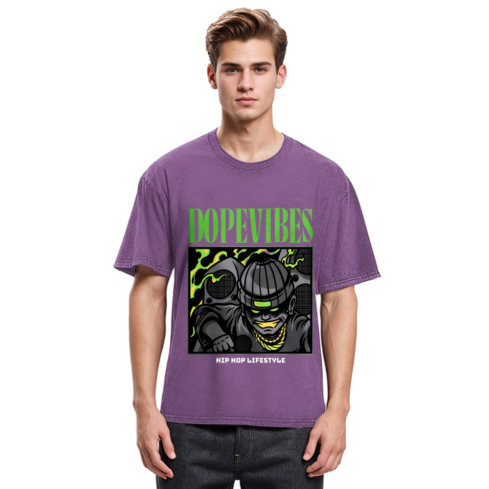 Tokyosol Dope Vibes Hiphop Washed T-Shirt