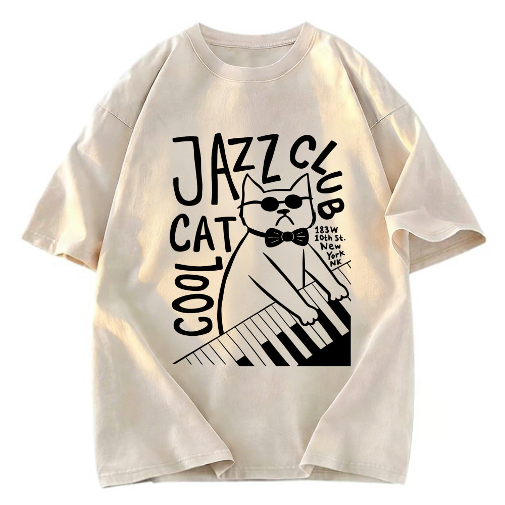 Tokyosol Jazz Cat Club Washed T-Shirt