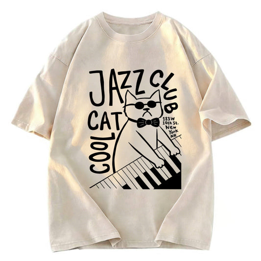 Tokyosol Jazz Cat Club Washed T-Shirt