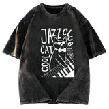 Tokyosol Jazz Cat Club Washed T-Shirt