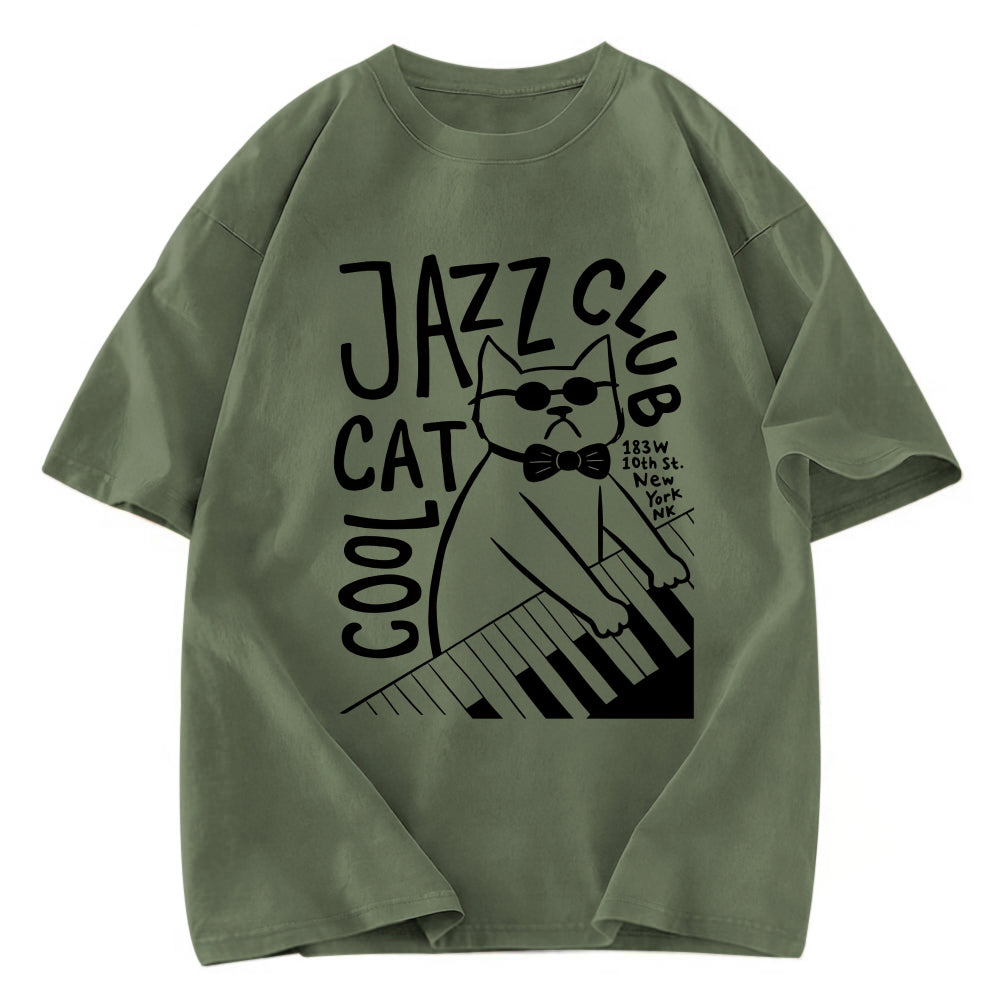 Tokyosol Jazz Cat Club Washed T-Shirt