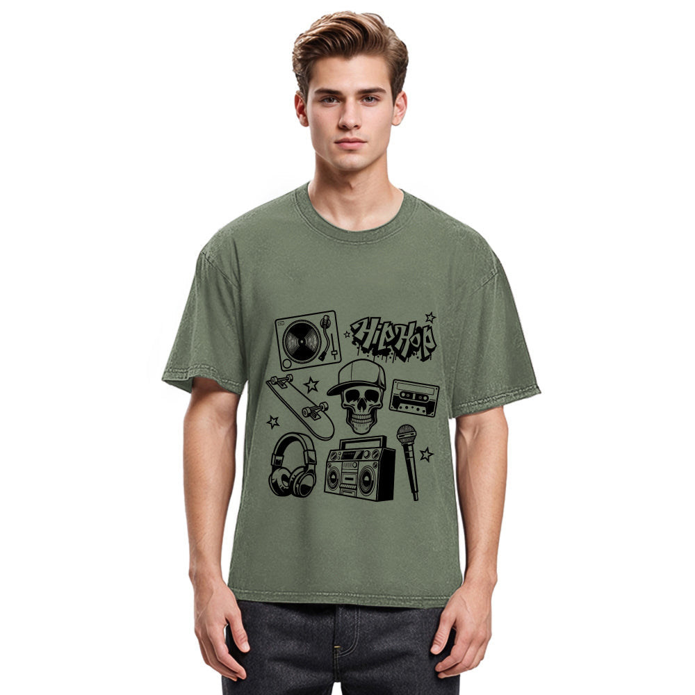 Tokyosol Set of Hip Hop Culture Washed T-Shirt