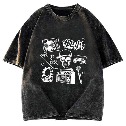 Tokyosol Set of Hip Hop Culture Washed T-Shirt