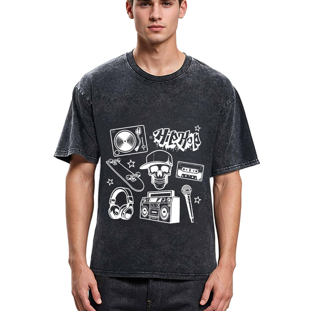 Tokyosol Set of Hip Hop Culture Washed T-Shirt